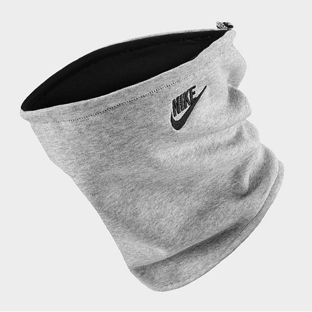 Nike Club Fleece Reversible Neck Warmer in Marl Gray